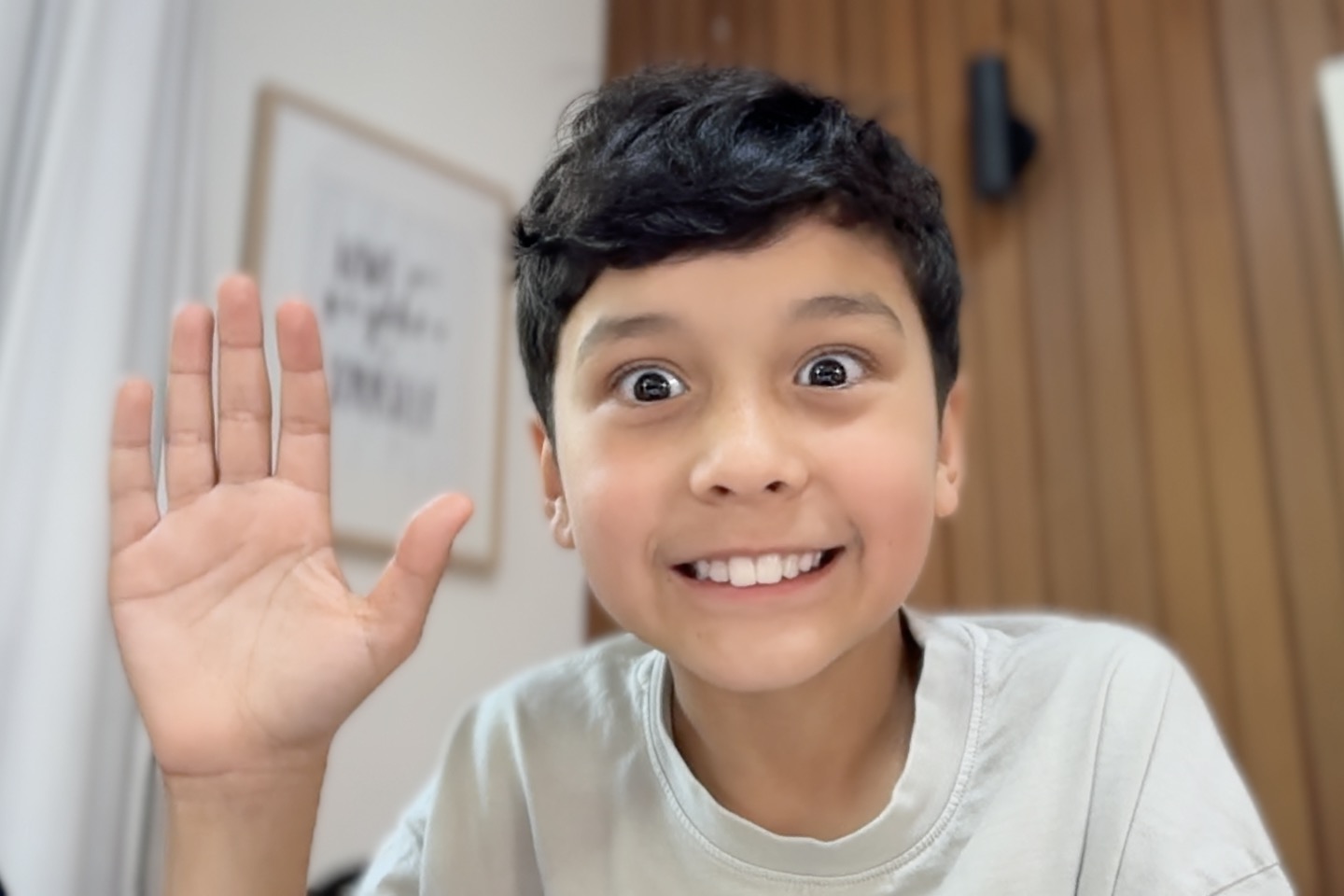 Roman waving hello